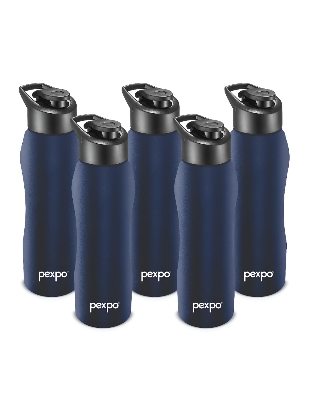 

Pexpo BISTRO 5pc Sipper Cap Stainless Steel 1L Single wall Blue Water Bottle