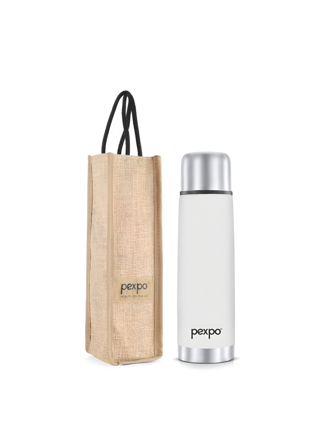 

Pexpo Flamingo ISI Certified Thermosteel 500ml Hot & Cold White Insulated Bottle