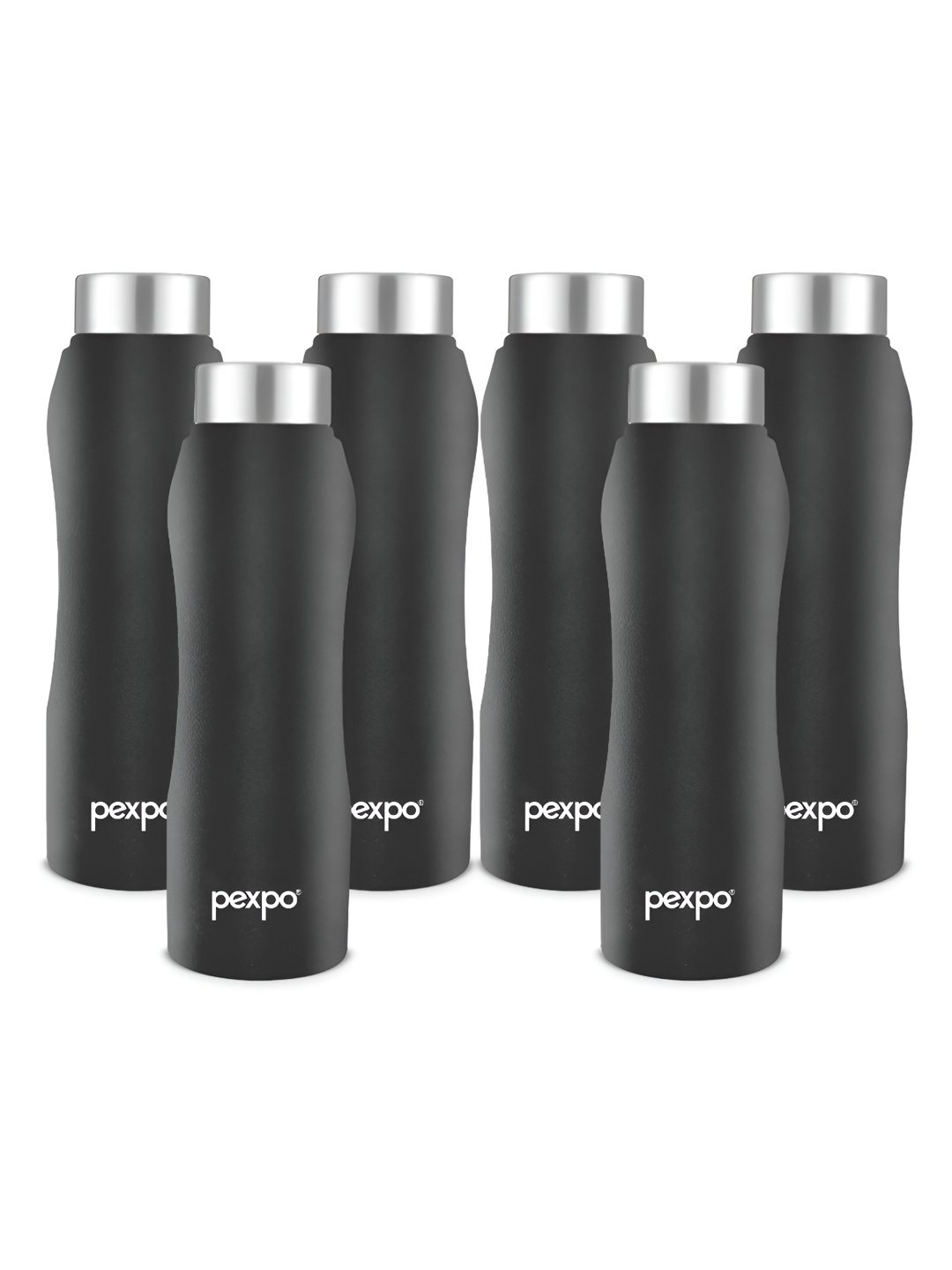 

Pexpo BISTRO 6pc Fridge Water Bottle 1000ml Single wall Black Stainless Steel