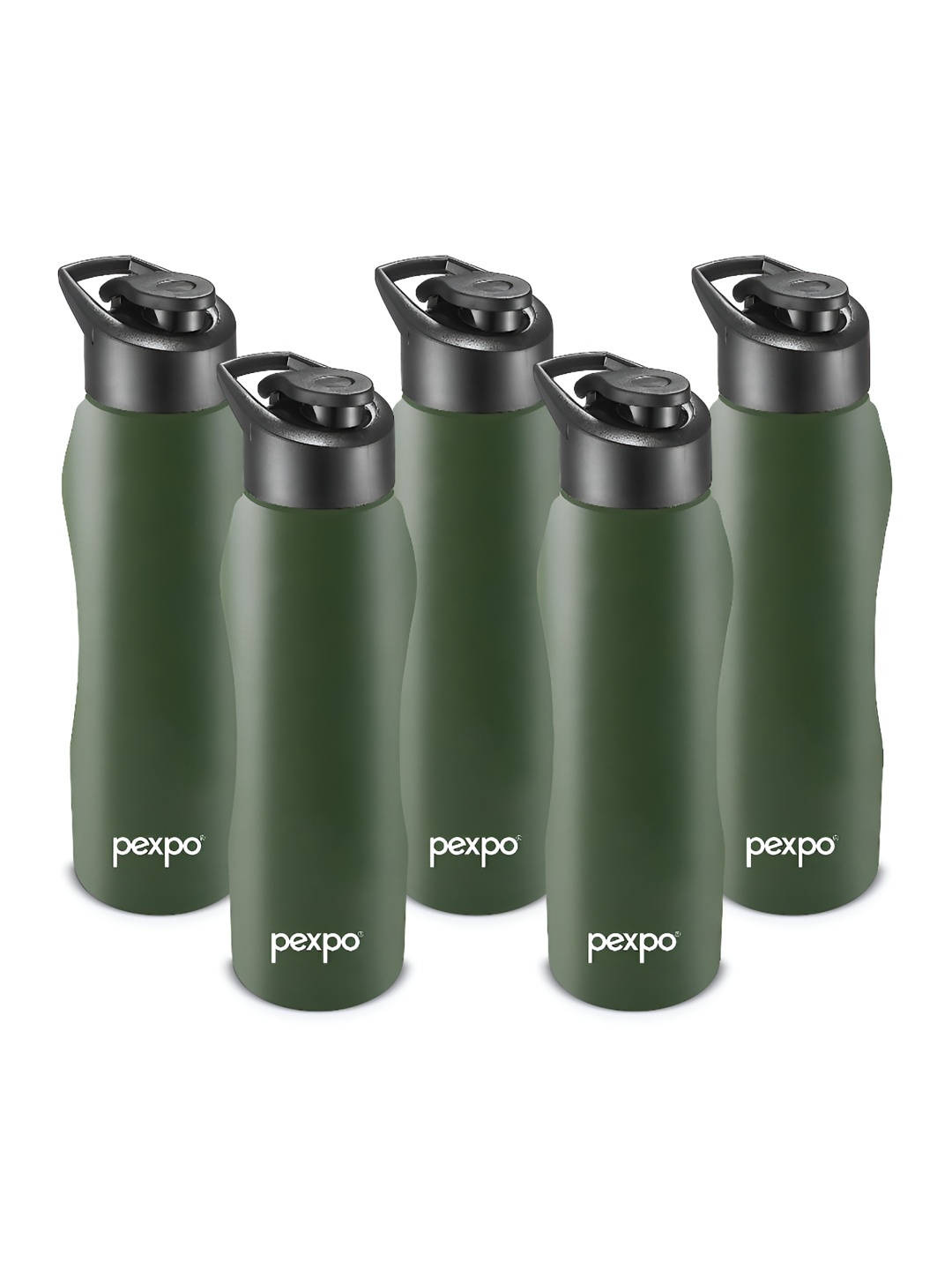 

Pexpo BISTRO 5pc Sipper Cap Stainless Steel 1L Single wall Green Water Bottle