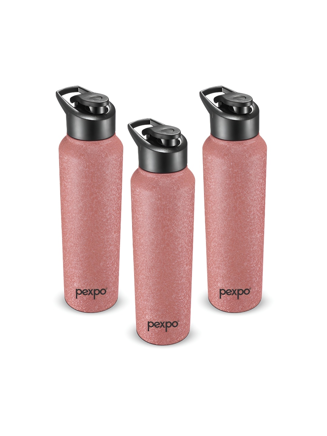 

Pexpo CHROMO 3pc Sports & Hiking Stainless Steel 1L Single wall Pink Water Bottle