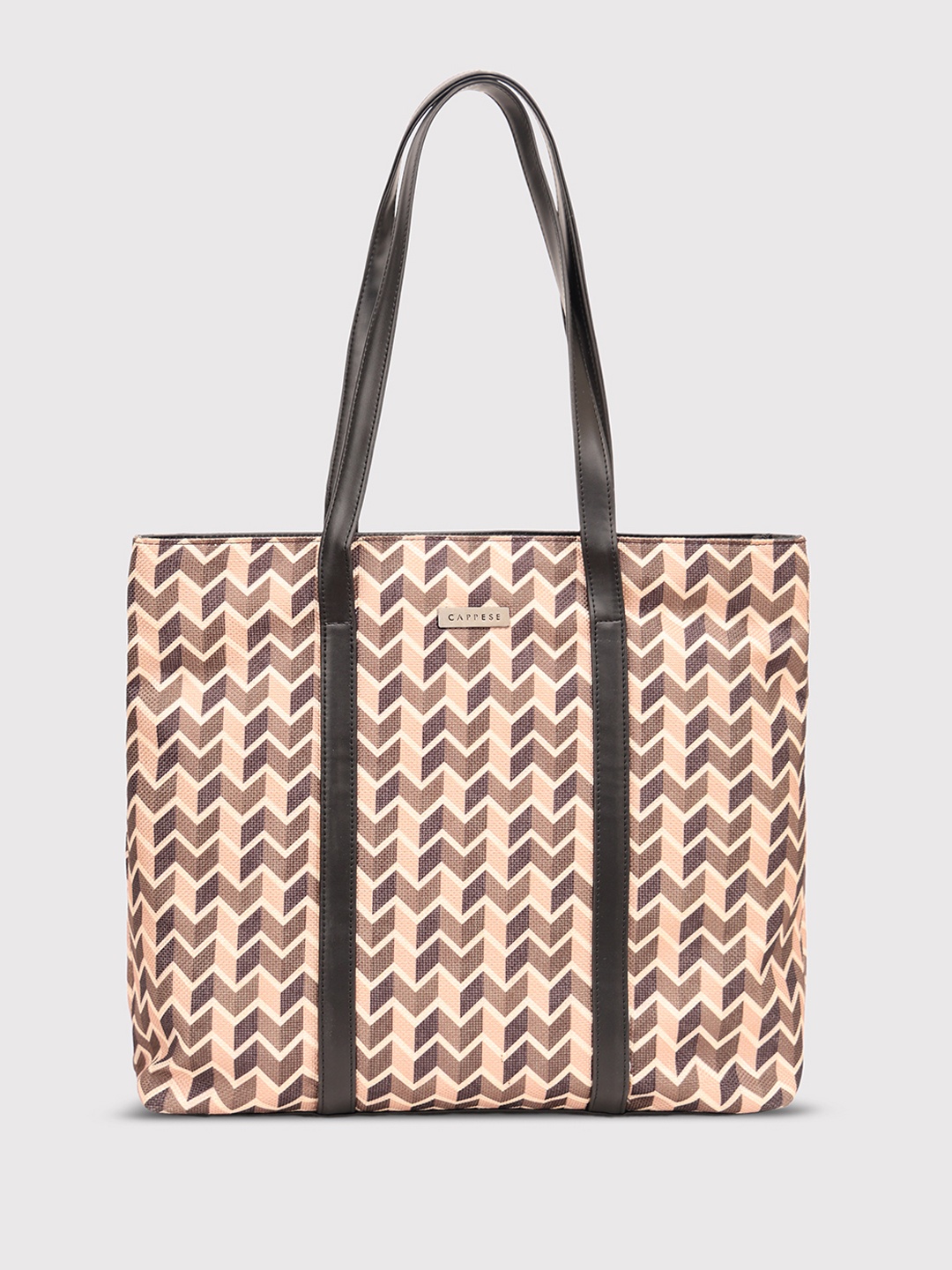 

Caprese Geometric Printed Shoulder Bag, Beige