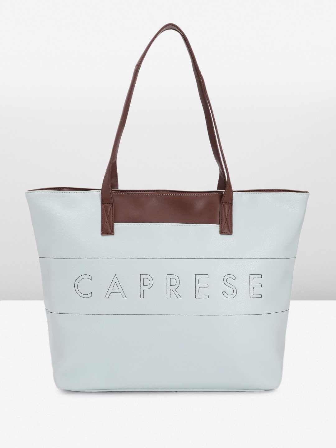 

Caprese Narni Brand Logo Thread Detail Colourblocked Shoulder Bag, Blue