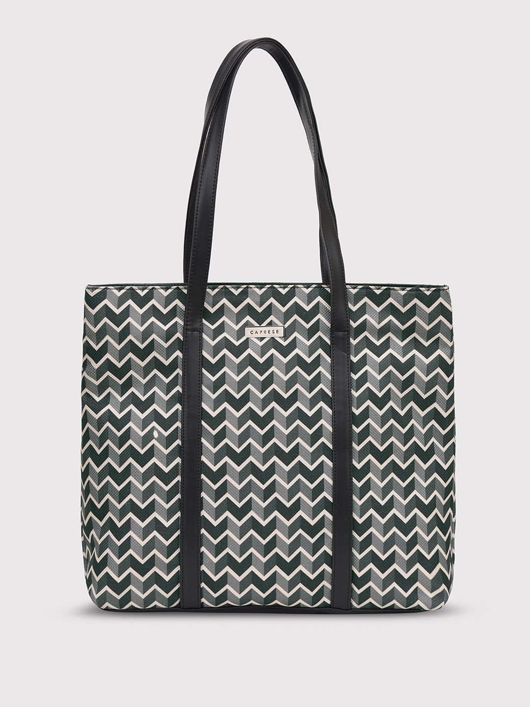 

Caprese Geometric Textured Shoulder Bag, Green