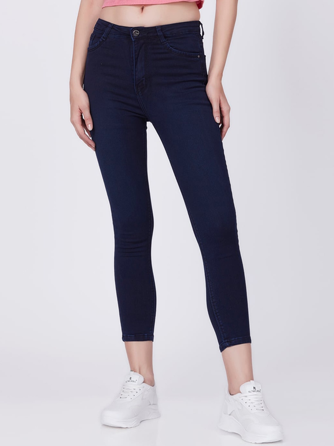 

Blum Denim Women Skinny Fit High-Rise Cotton Denim Jeans, Navy blue