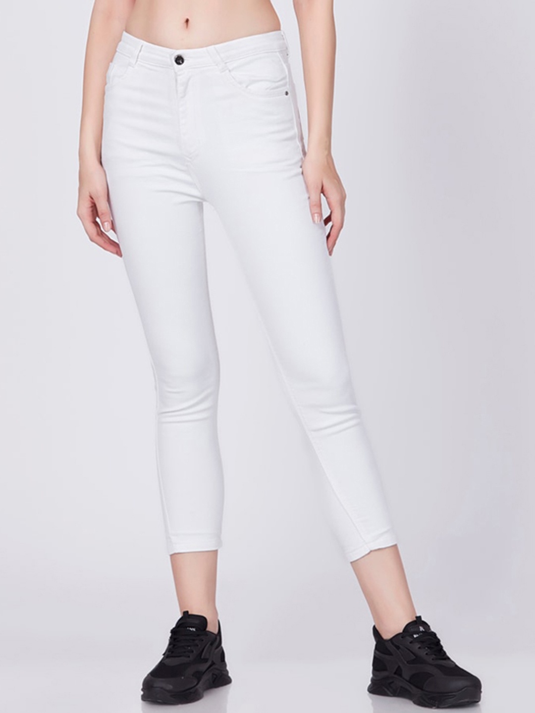 

Blum Denim Women Skinny Fit High-Rise Cotton Denim Jeans, White