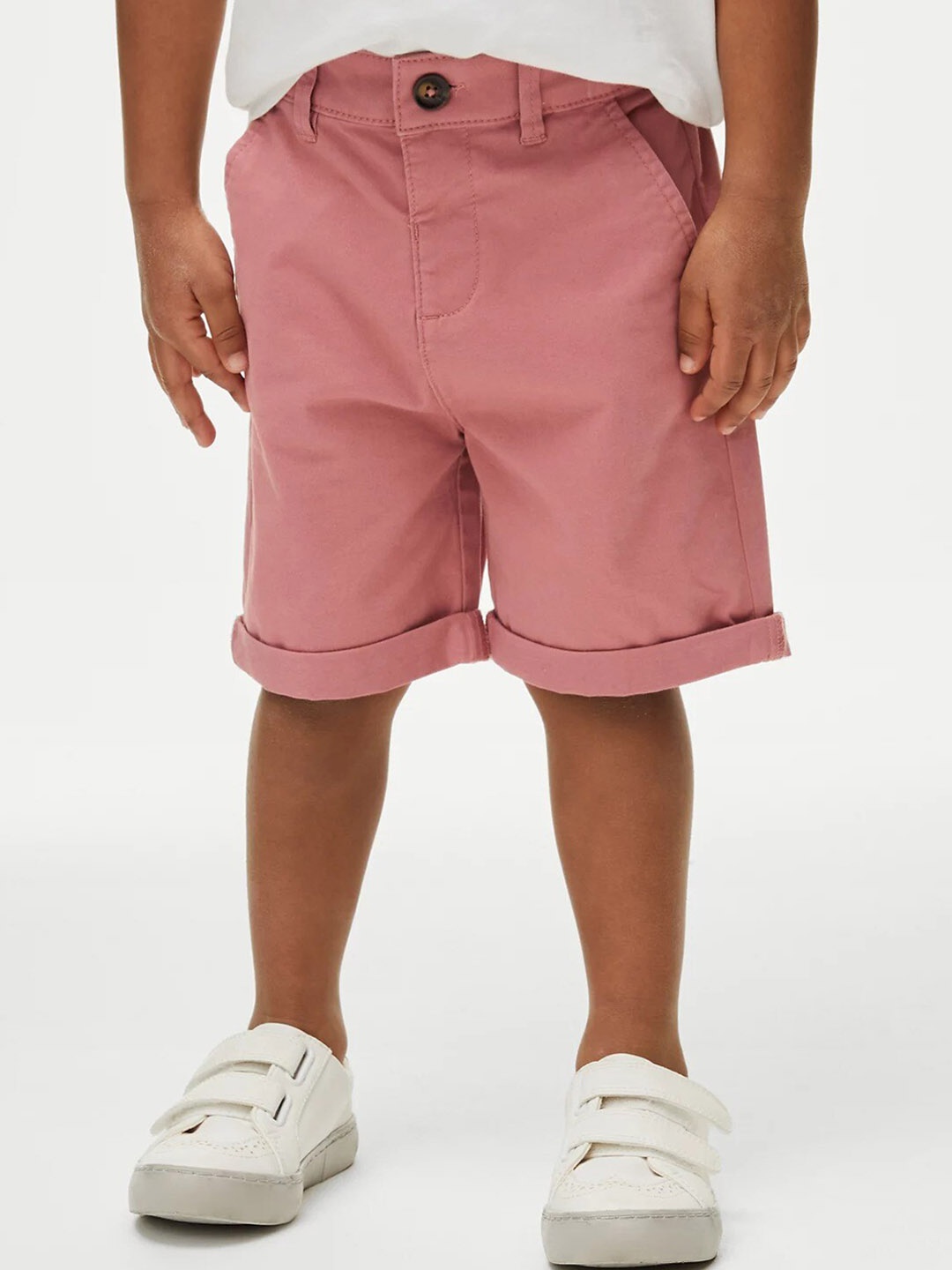 

Marks & Spencer Boys Cotton Chino Shorts, Pink