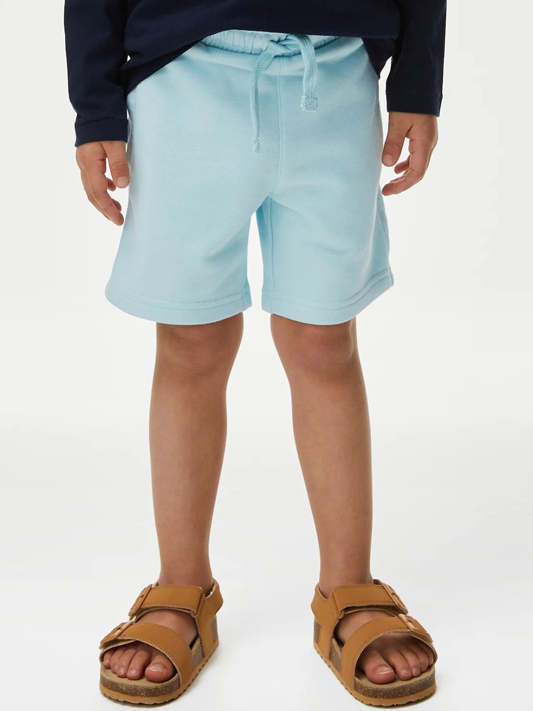 

Marks & Spencer Boys Mid-Rise Cotton Shorts, Blue