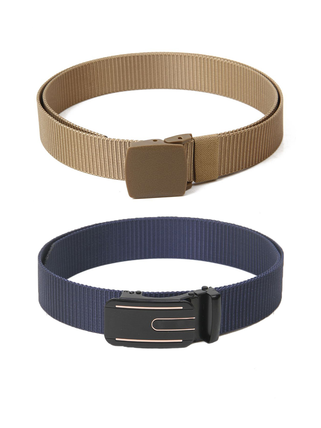 

Calvadoss Boys Set Of 2 Textured Canvas Belts, Beige