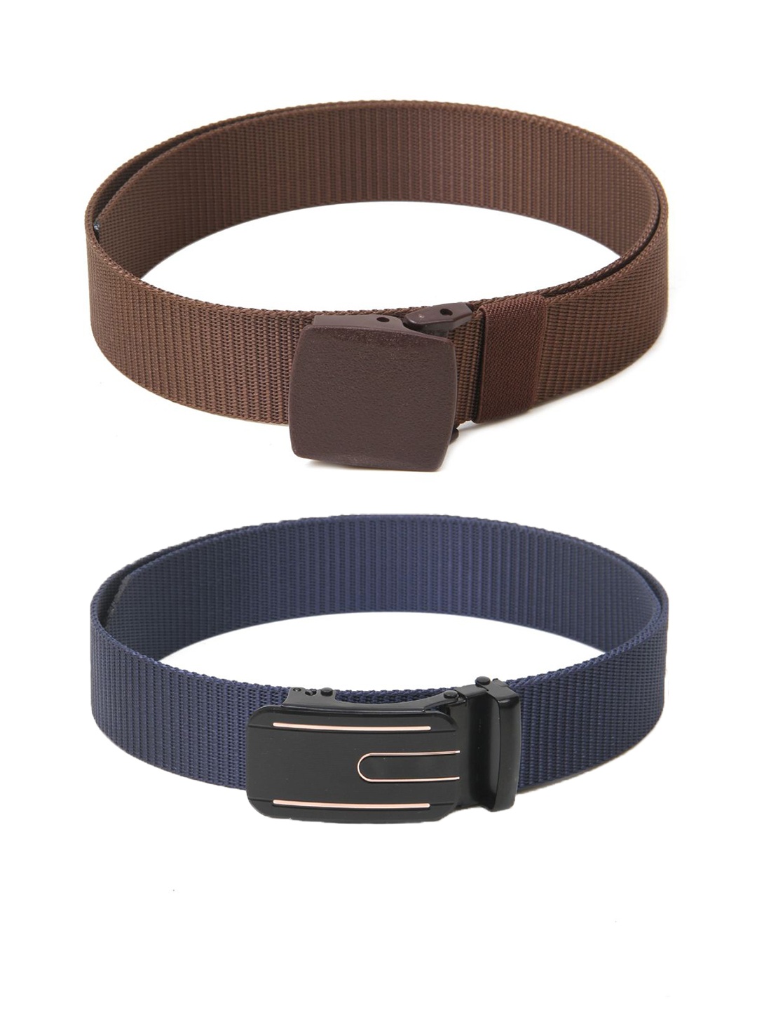 

Calvadoss Boys Set Of 2 Textured Canvas Belts, Brown