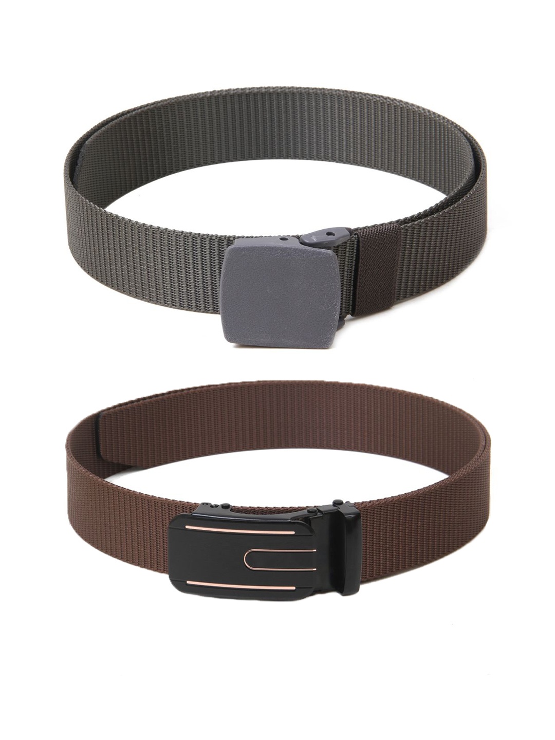 

Calvadoss Boys Set Of 2 Textured Belts, Brown