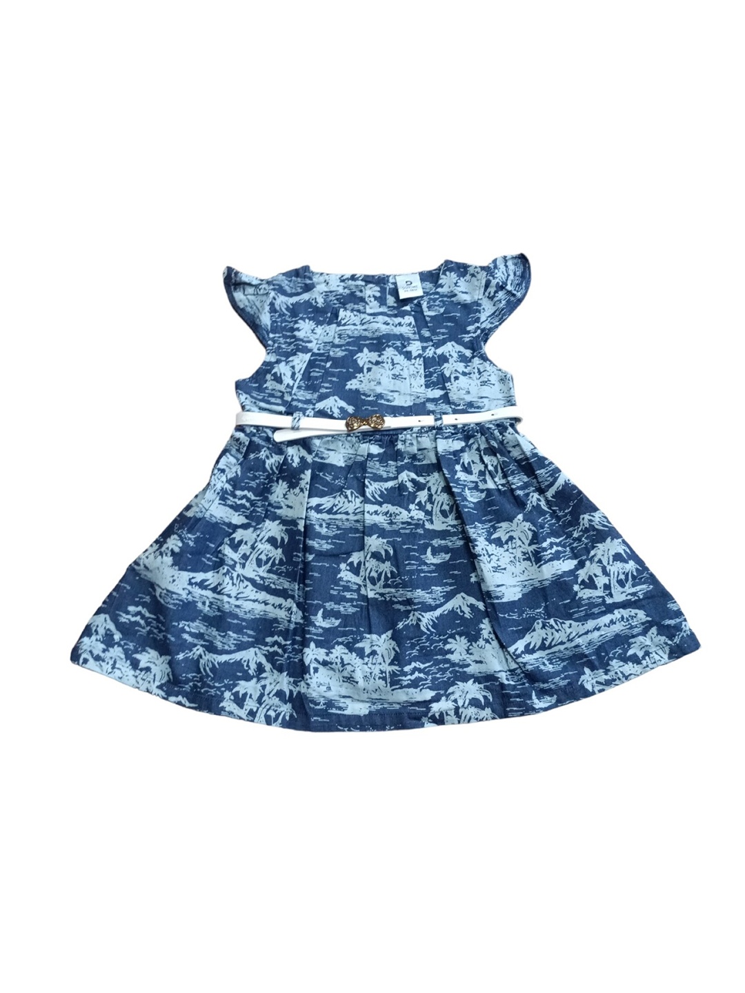 

BAESD Girls Floral Print Round Neck Fit & Flare Dress, Blue