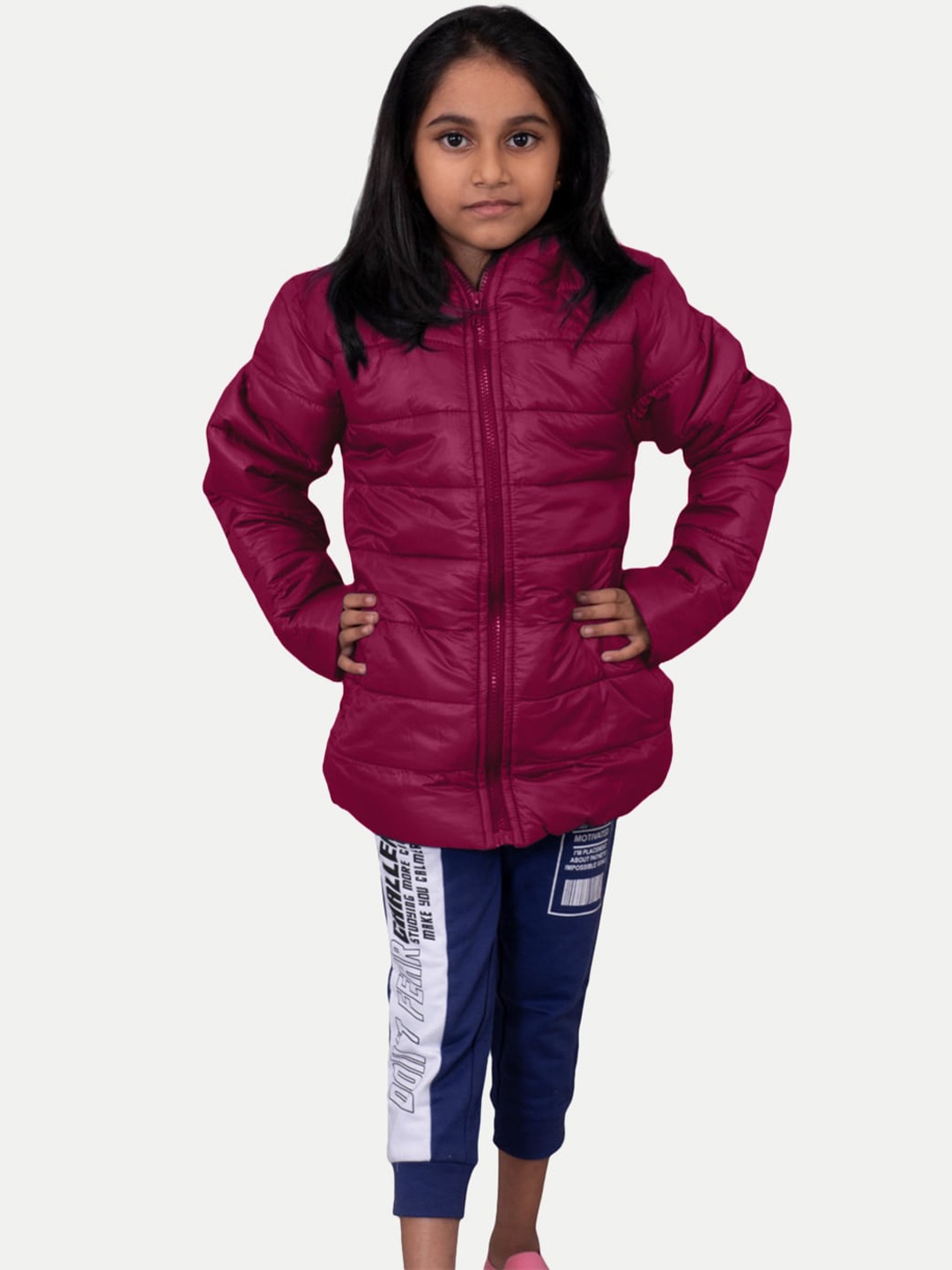 

BAESD Kids Long Sleeves Hood Puffer Jacket, Maroon