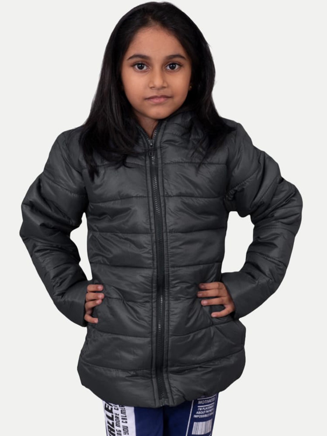 

BAESD Kids Long Sleeves Hood Puffer Jacket, Grey