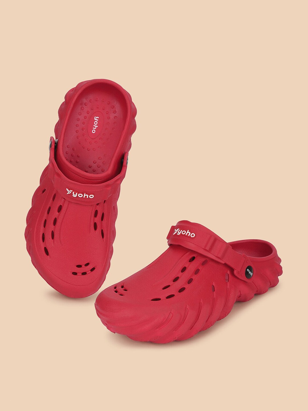 

Yoho Men Wavy Clogs, Red