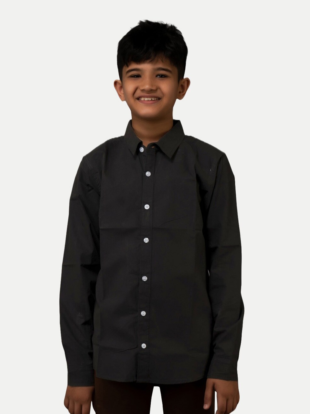 

BAESD Boys Spread Collar Cotton Casual Shirt, Grey