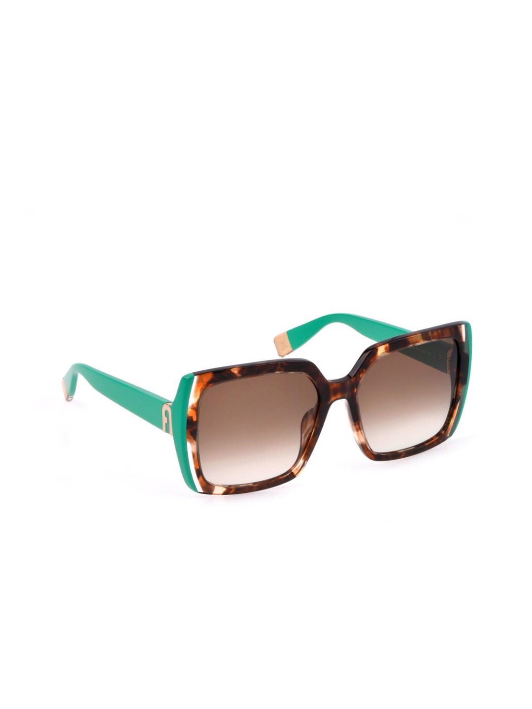

Furla Women Butterfly Sunglasses with UV Protected Lens SFU707562ADSG, Brown