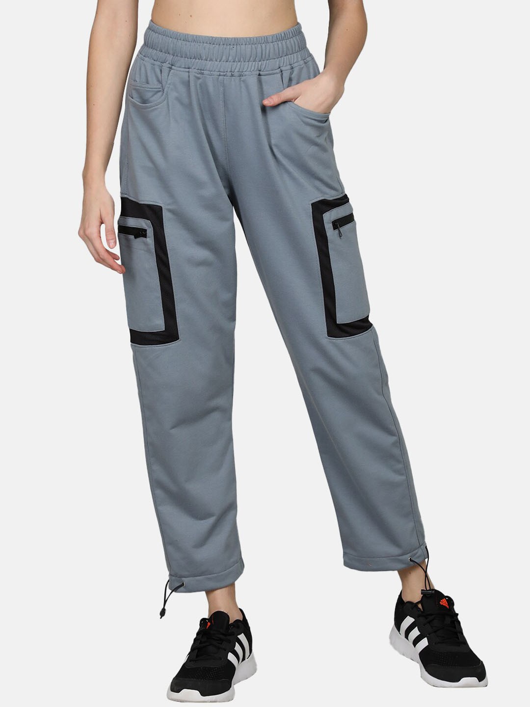 

The Roadster Lifestyle Co. Women Mid Rise Track Pants, Grey