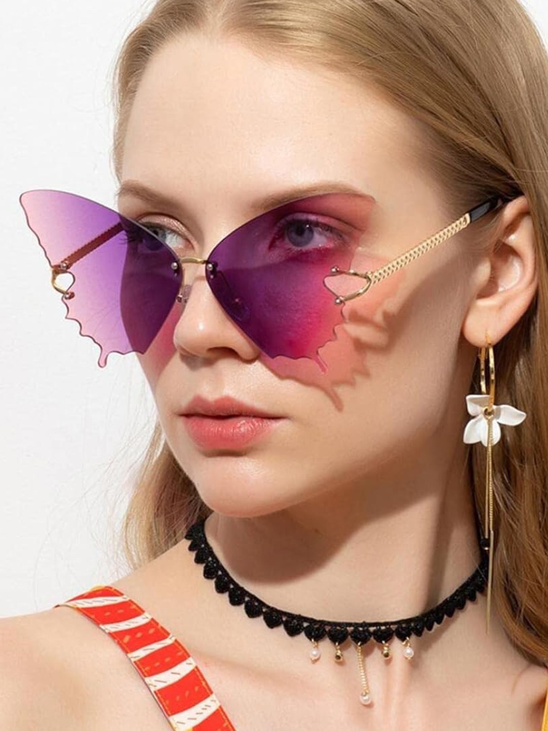 

IDOR Women Butterfly Sunglasses with UV Protected Lens BUTTERFLY, Purple