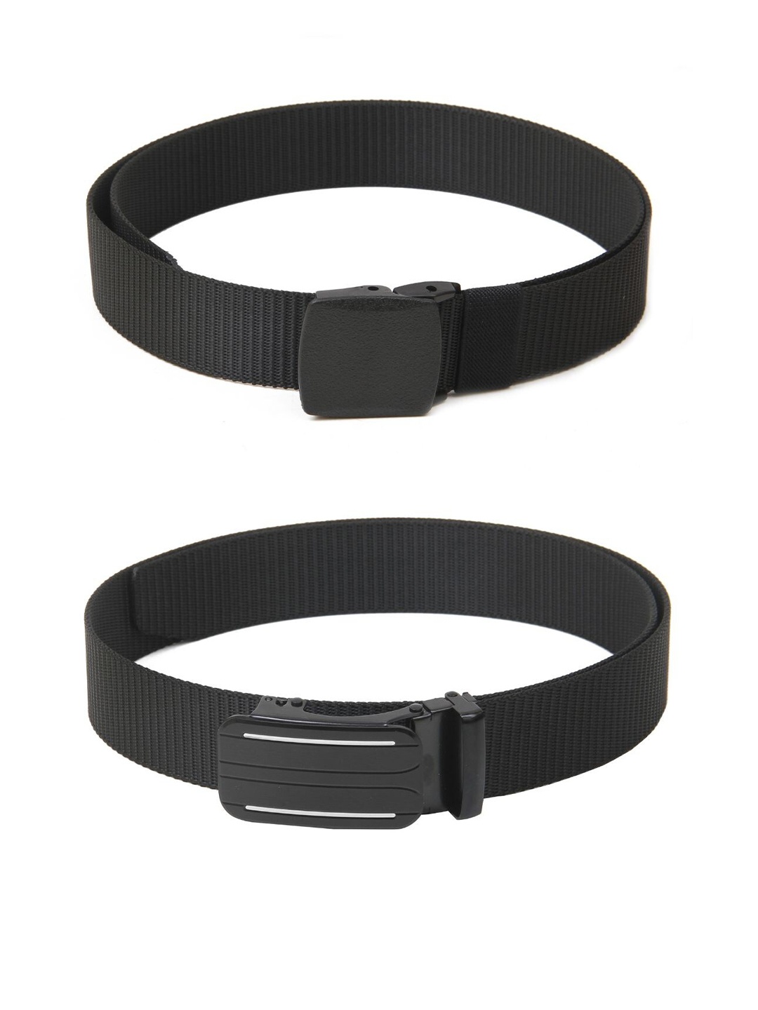 

Calvadoss Boys Set Of 2 Textured Belts, Black