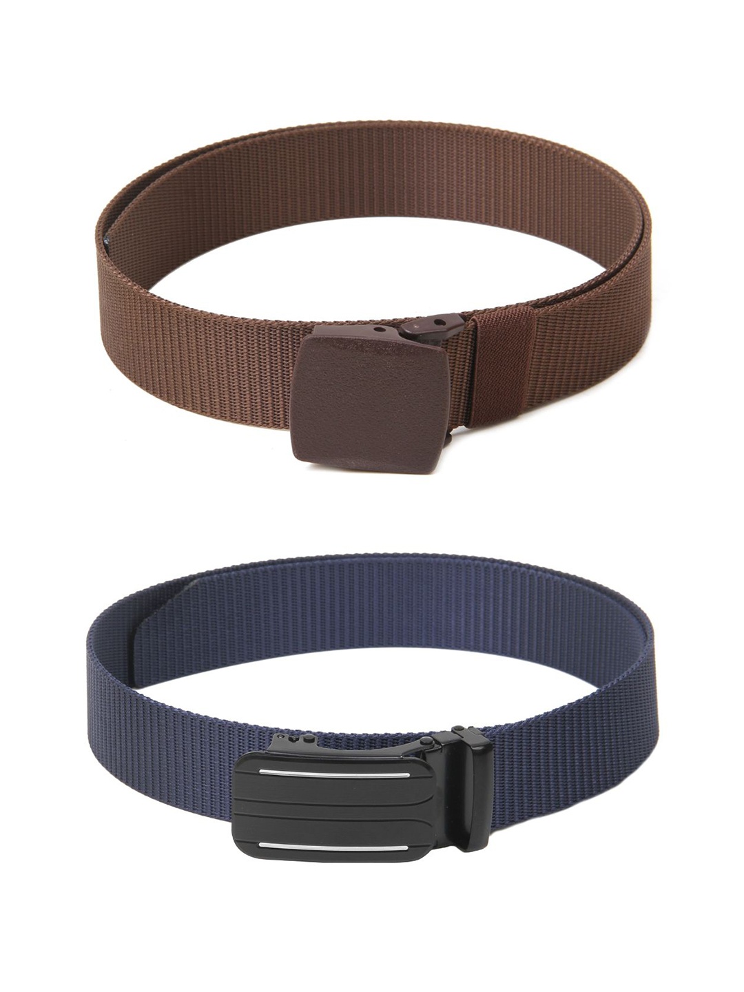 

Calvadoss Boys Set Of 2 Textured Belts, Brown