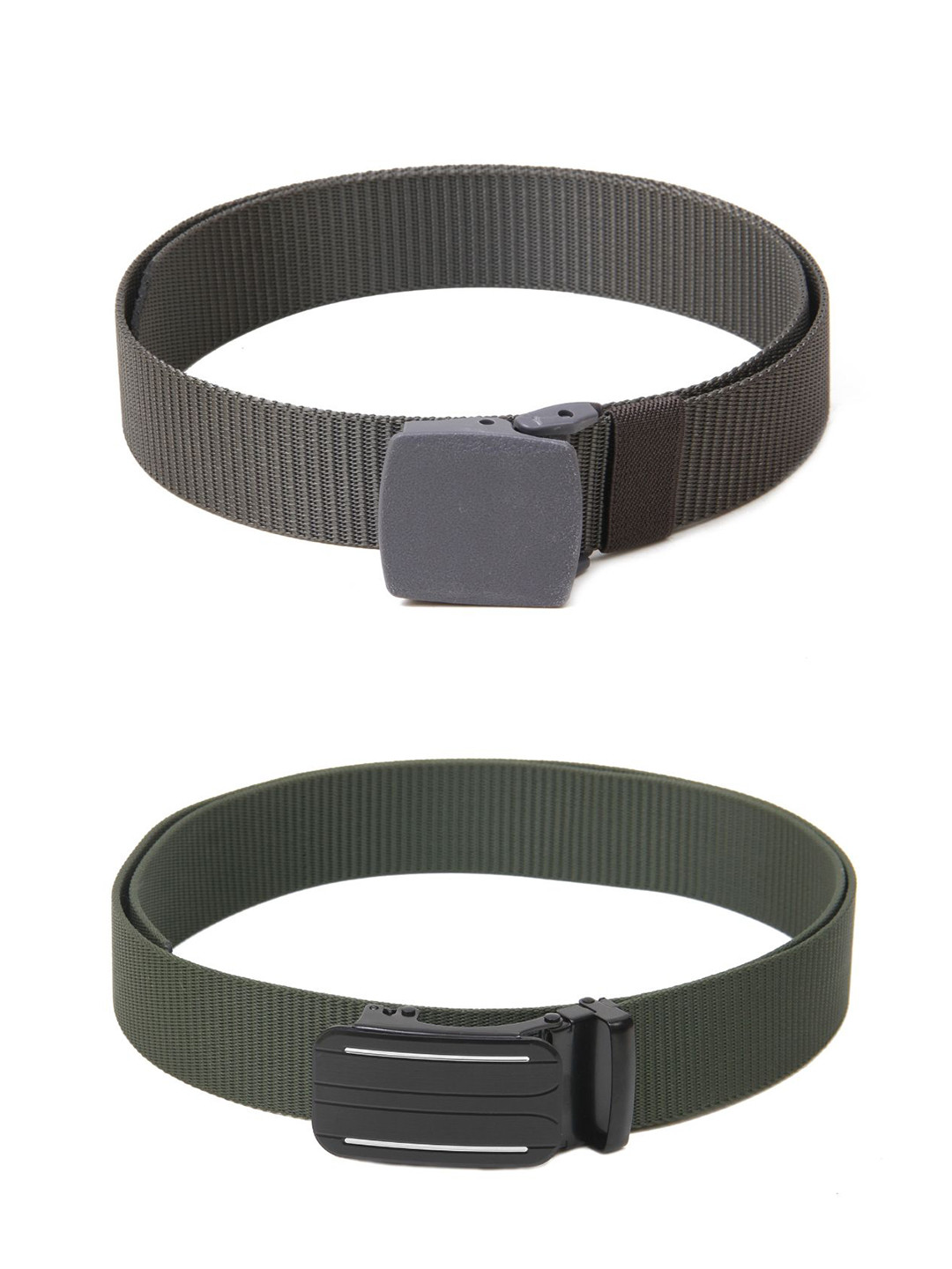

Calvadoss Boys Set Of 2 Textured Belts, Grey