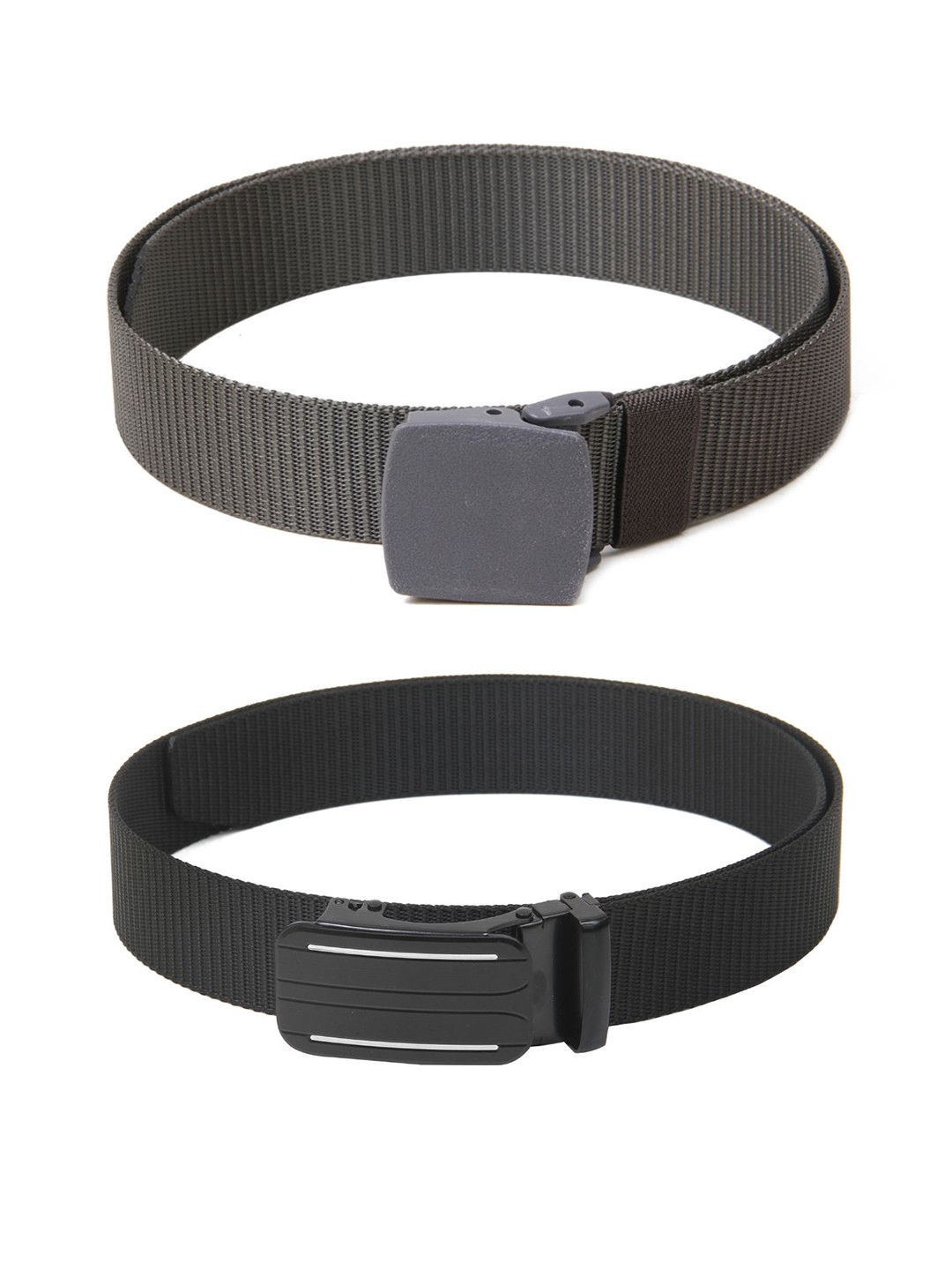 

Calvadoss Boys Set Of 2 Textured Belts, Grey