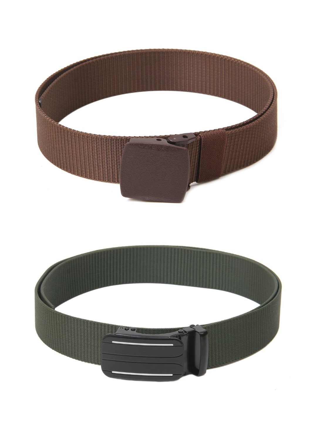 

Calvadoss Boys Set Of 2 Textured Belts, Brown