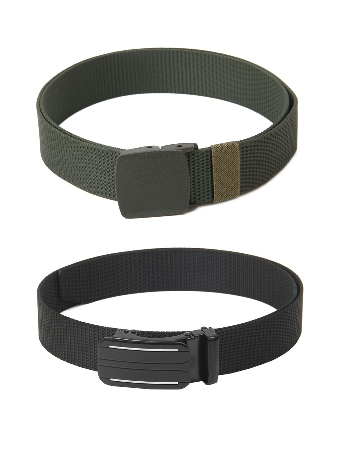 

Calvadoss Boys Set Of 2 Textured Belts, Green
