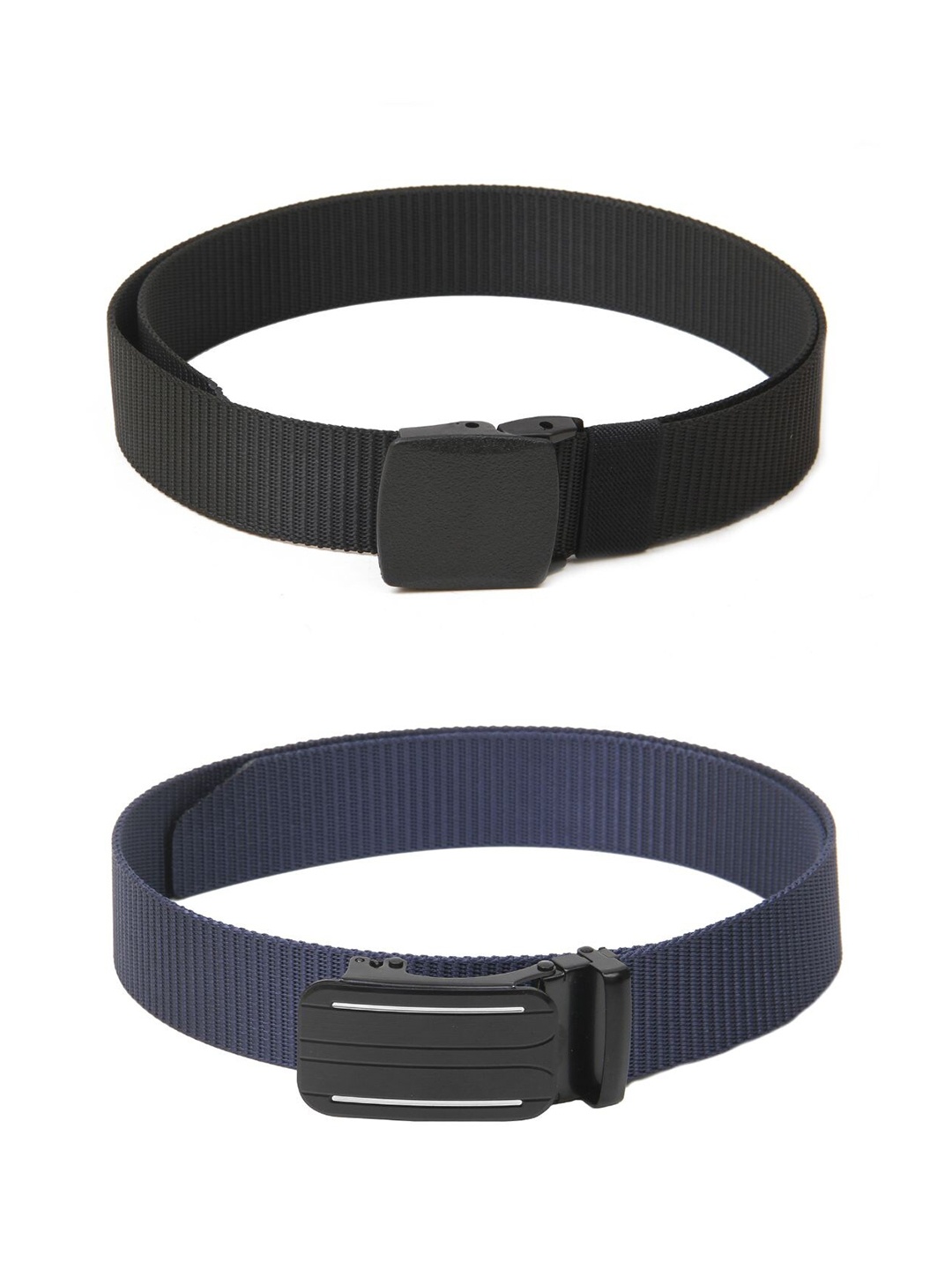 

Calvadoss Boys Set Of 2 Textured Belts, Black