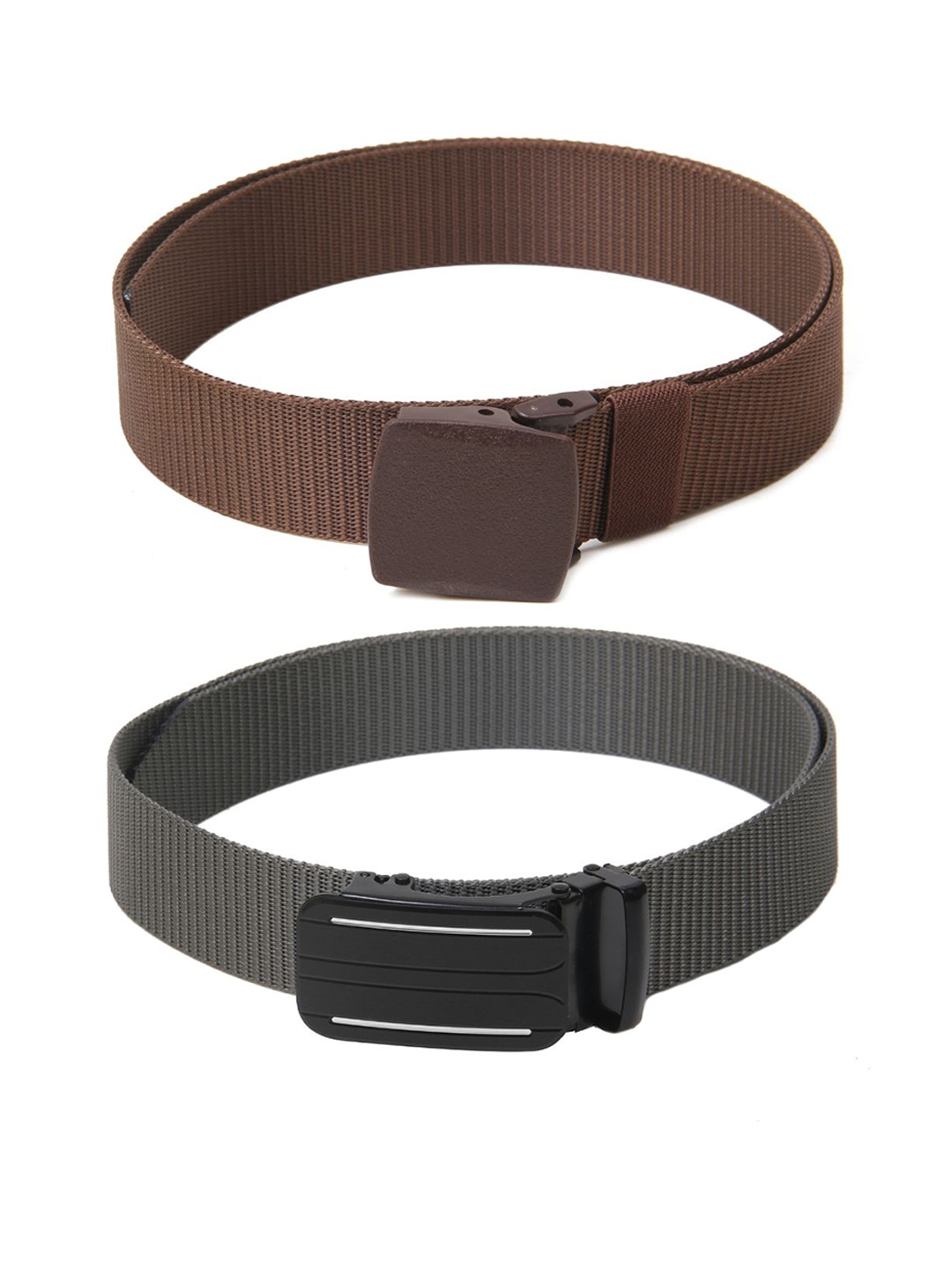 

Calvadoss Boys Set Of 2 Textured Belts, Brown