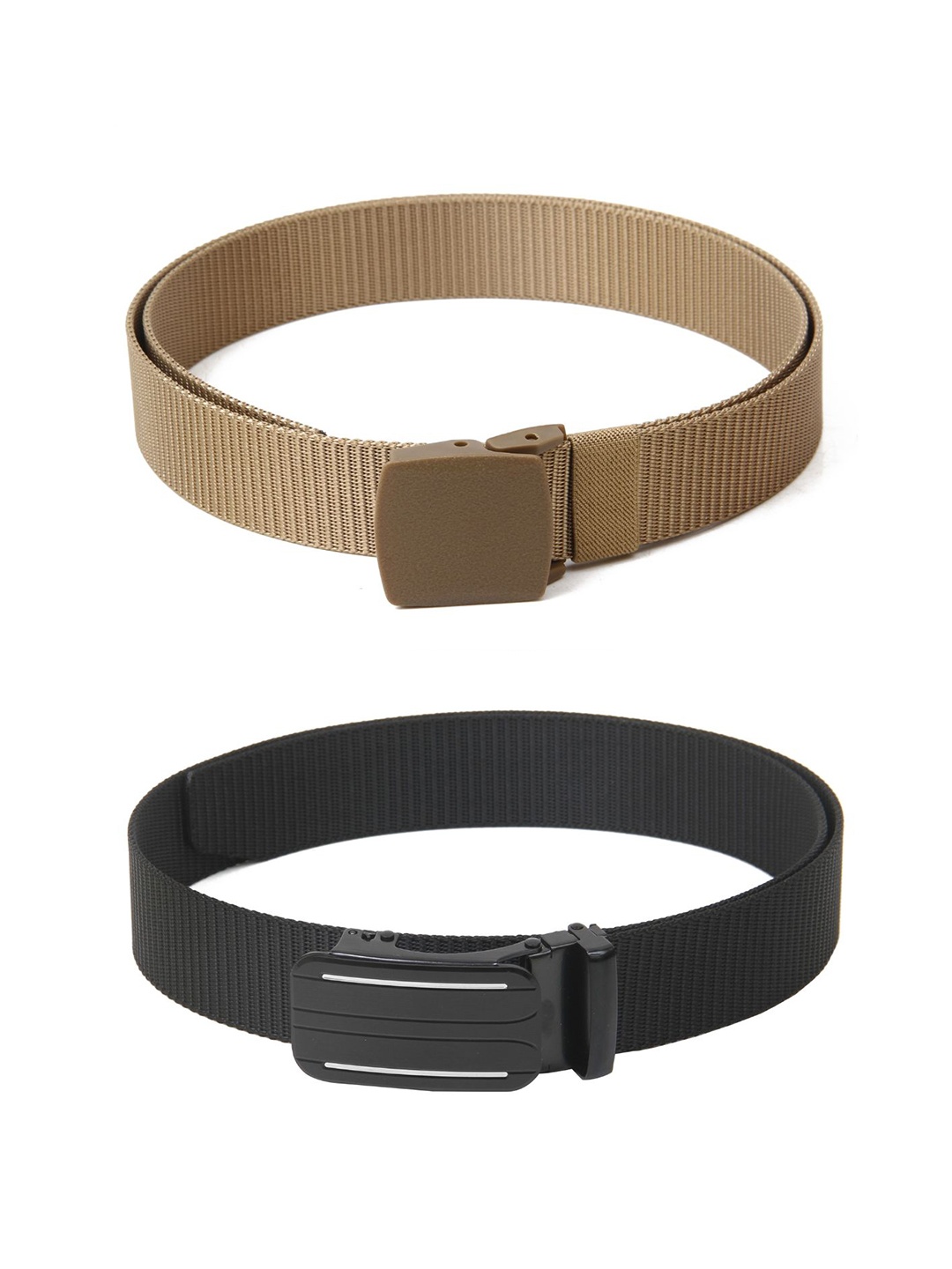 

Calvadoss Boys Set Of 2 Textured Belts, Beige