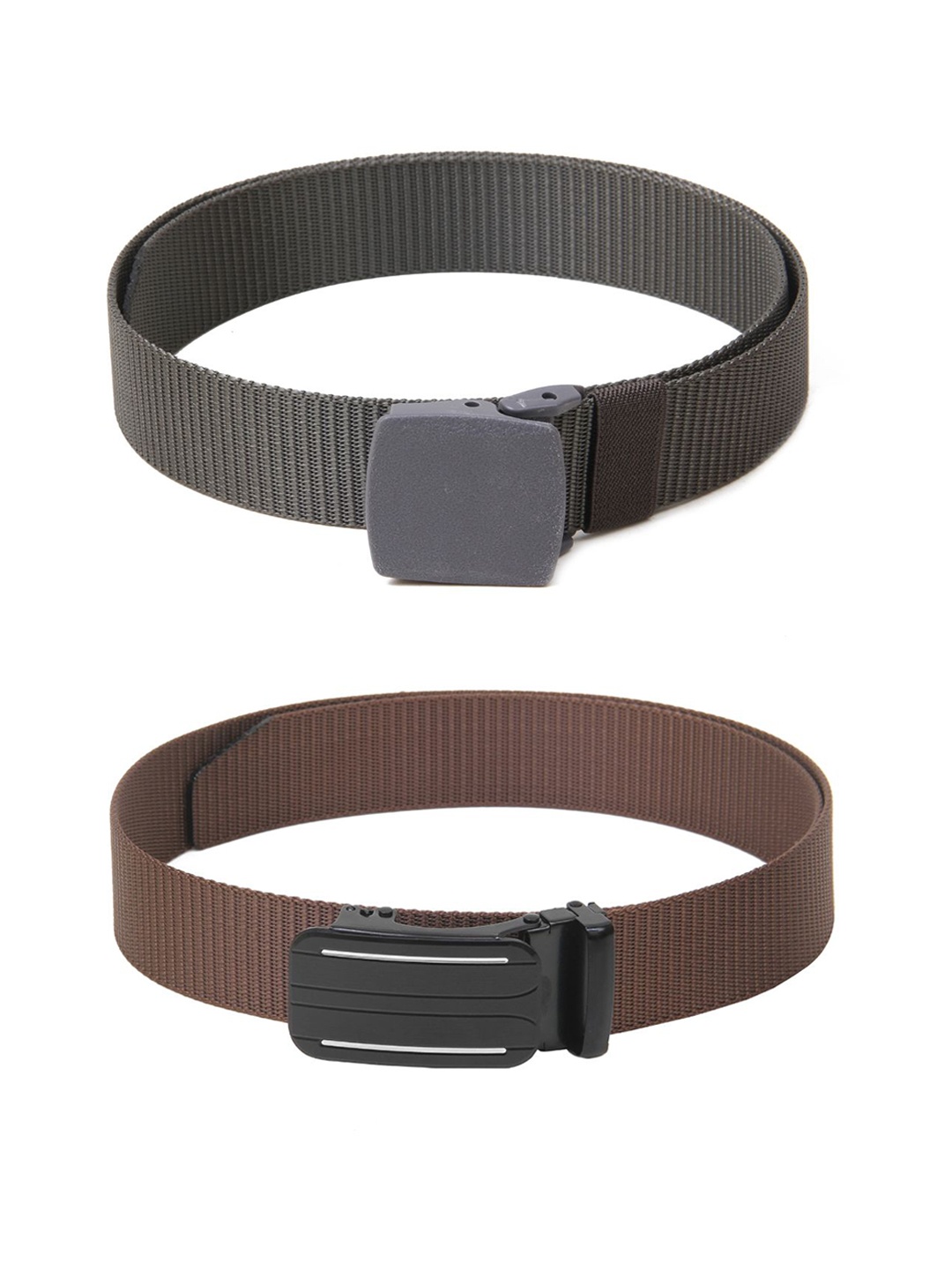 

Calvadoss Boys Set Of 2 Textured Belts, Grey