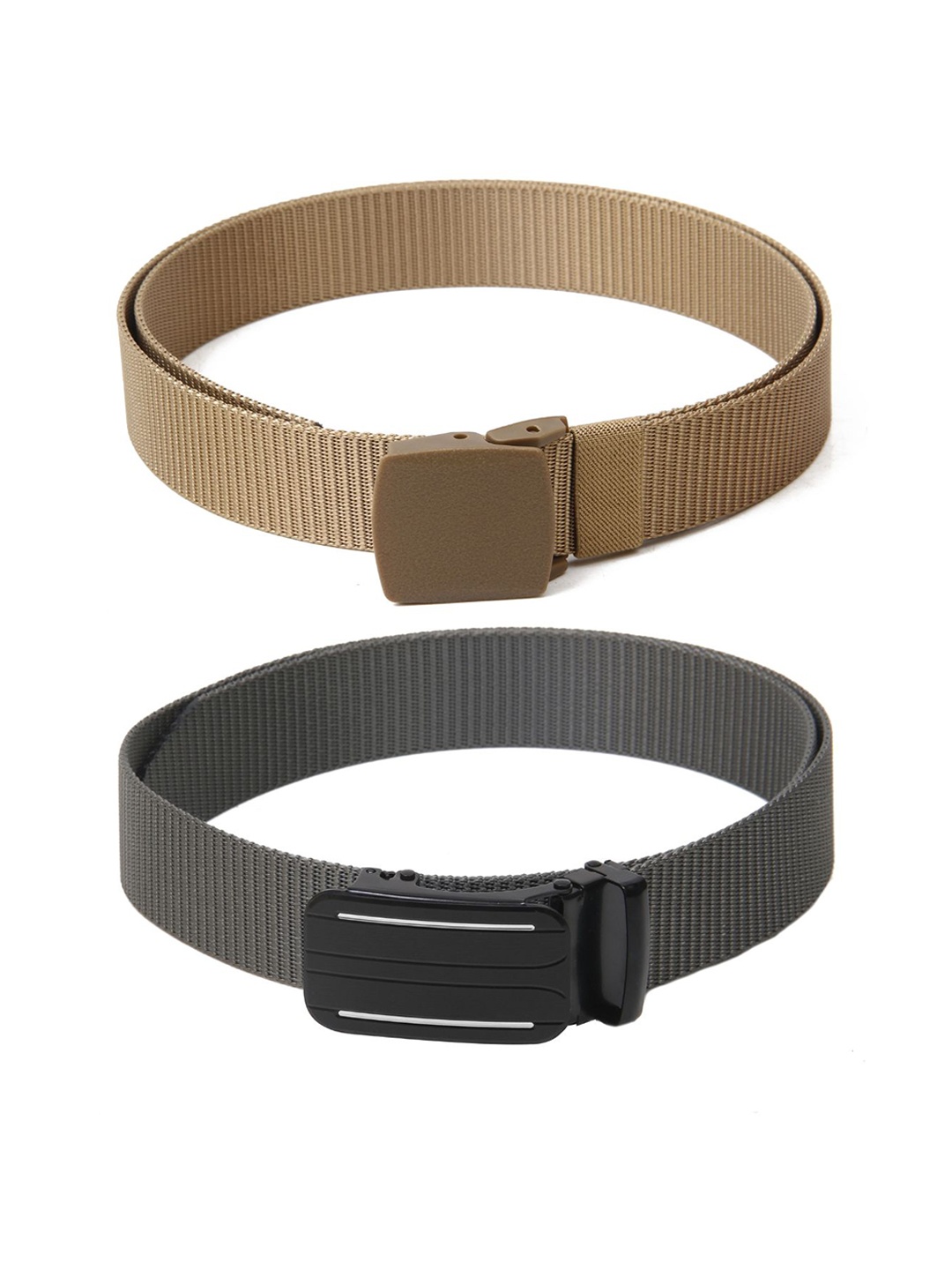 

Calvadoss Boys Set Of 2 Textured Belts, Beige