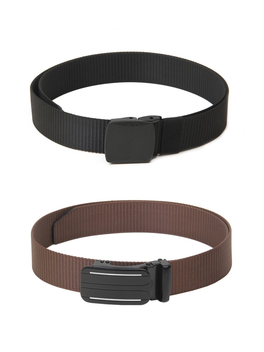 

Calvadoss Boys Set Of 2 Textured Belts, Black