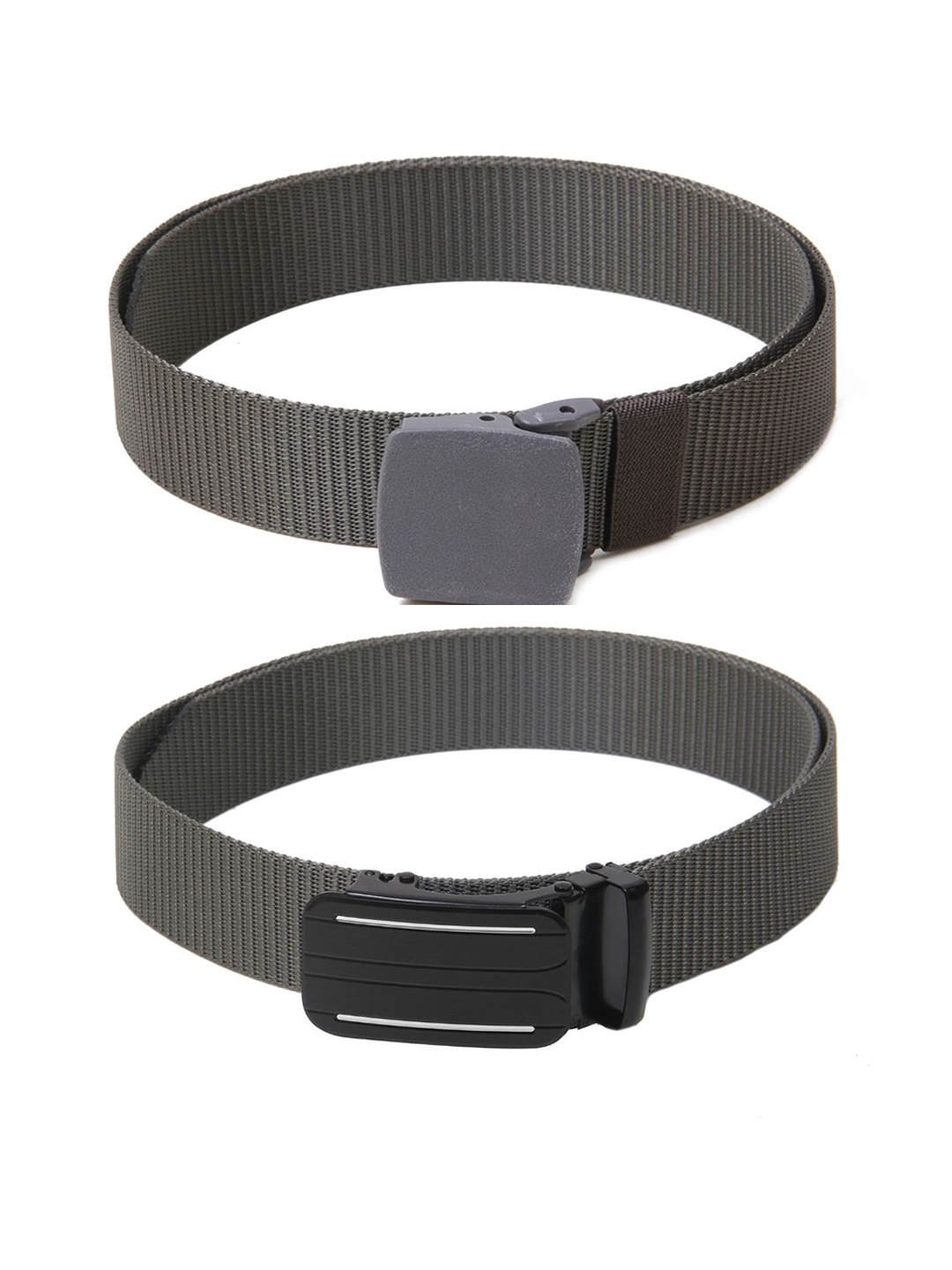 

Calvadoss Boys Set Of 2 Textured Belts, Grey