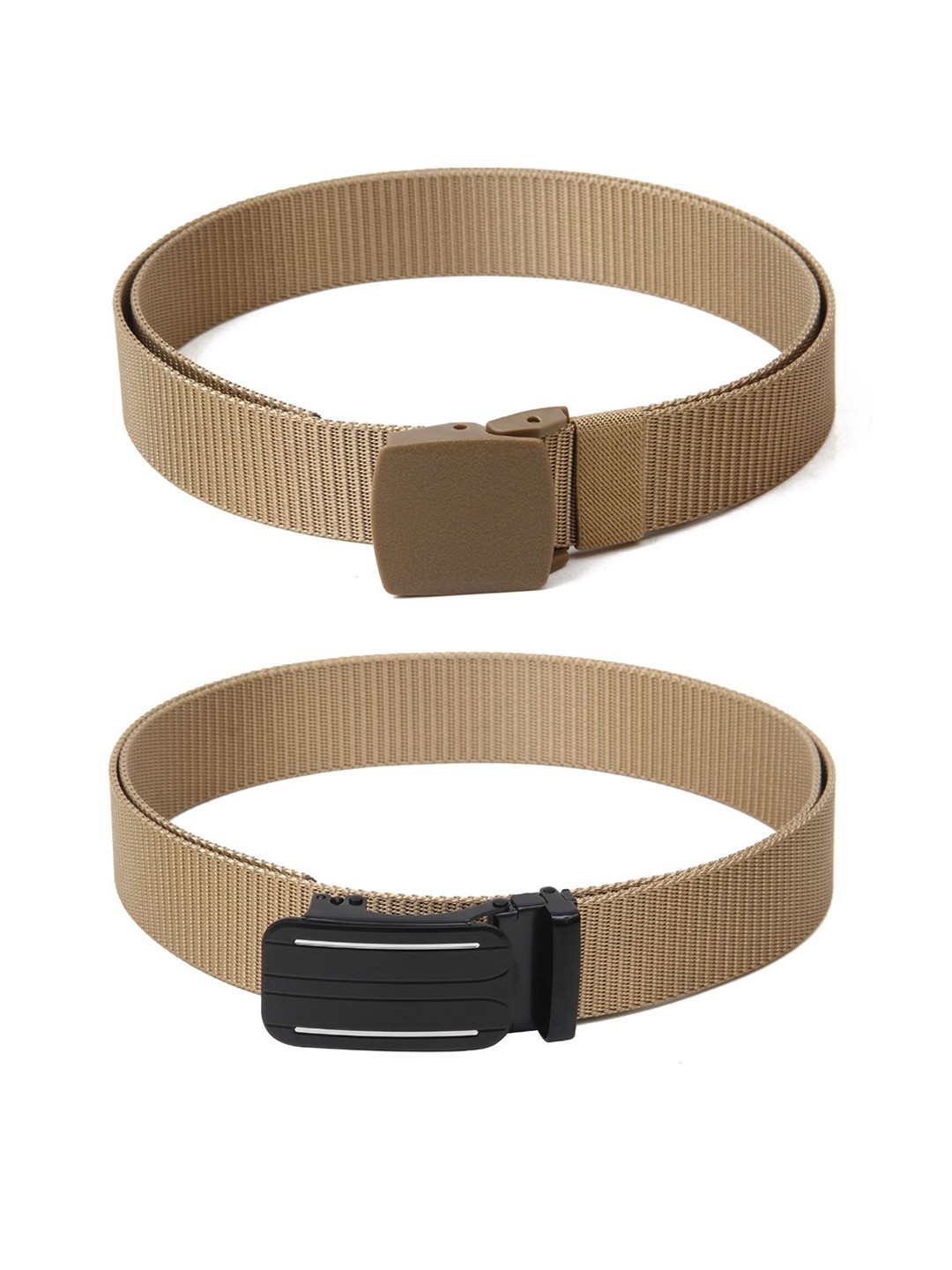 

Calvadoss Boys Set Of 2 Textured Belts, Beige