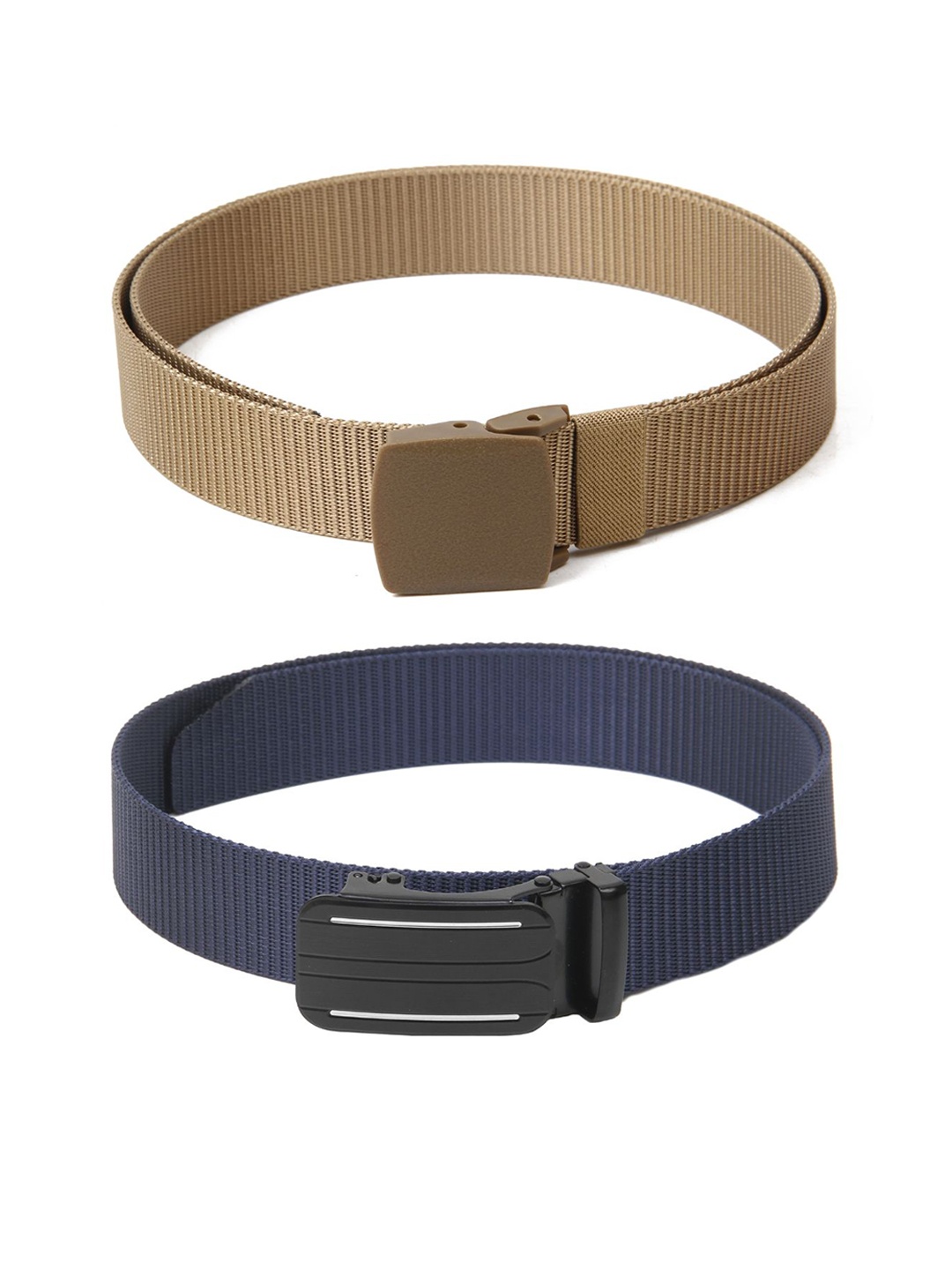 

Calvadoss Boys Set Of 2 Textured Belts, Beige
