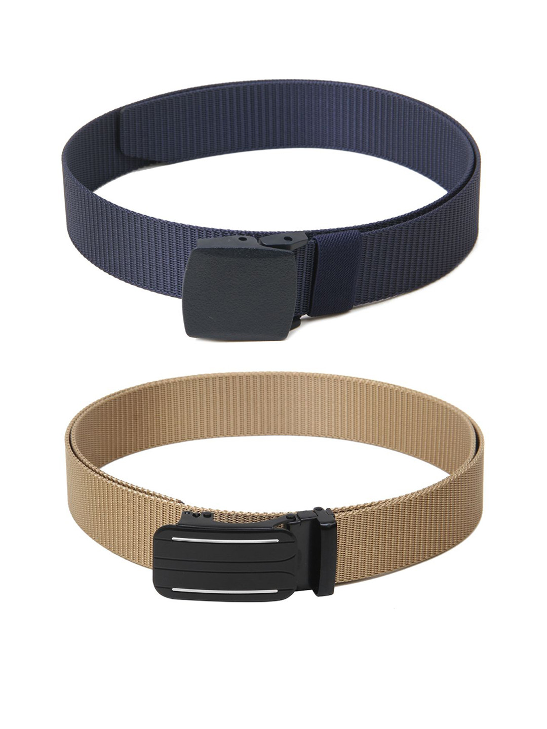 

Calvadoss Boys Set of 2 Textured Belts, Navy blue