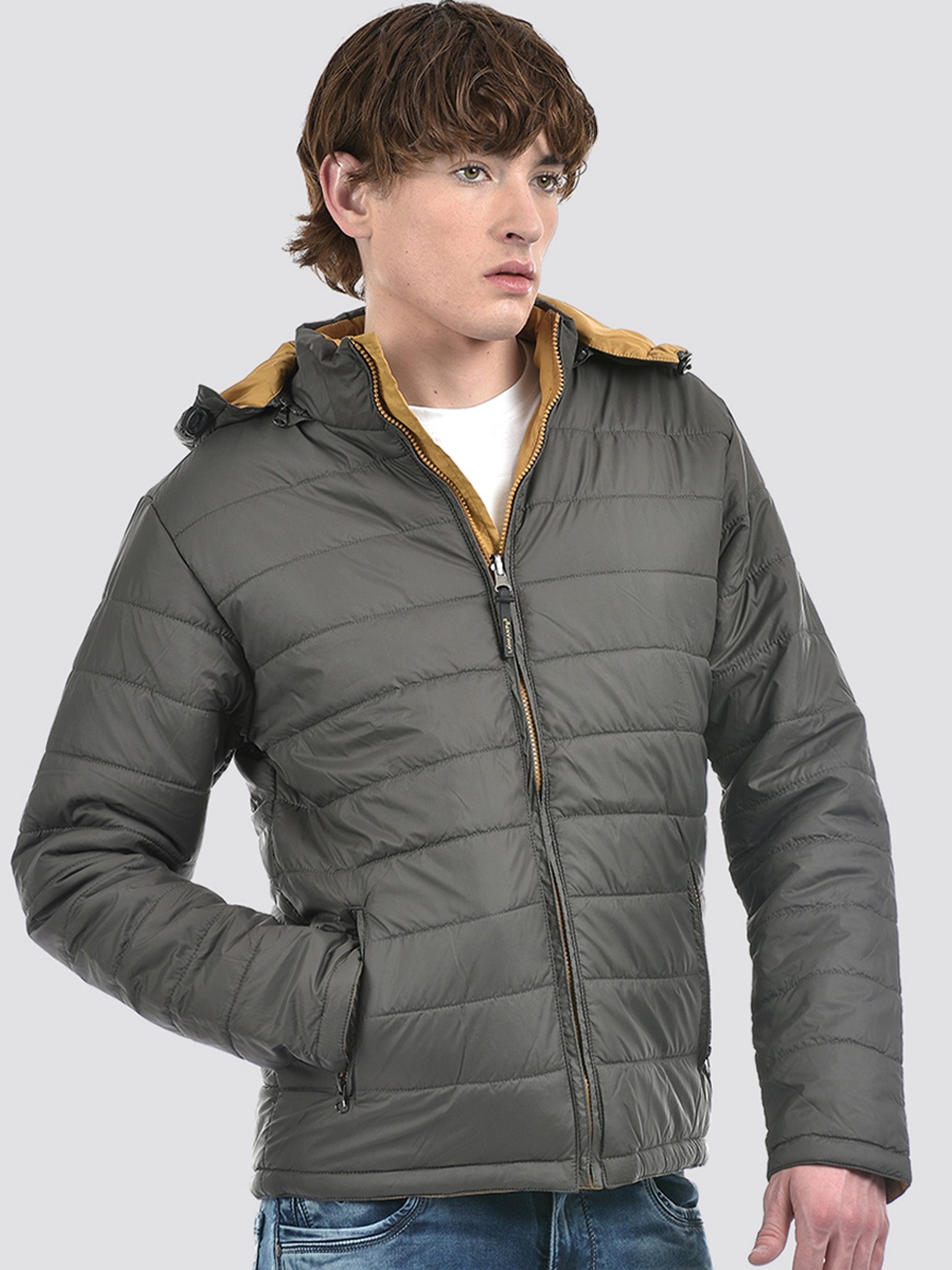 

Lawman pg3 Hooded Reversible Padded Jacket, Mustard