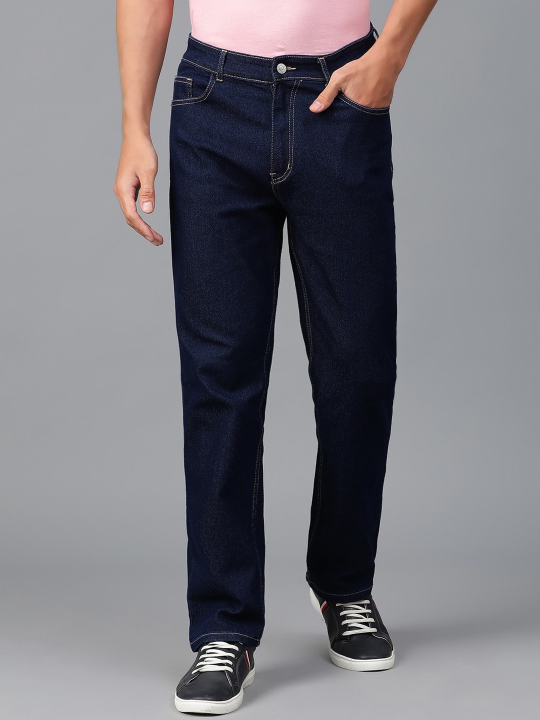 

Kotty Men Jean Slim Fit Low-Rise Clean Look Stretchable Jeans, Blue