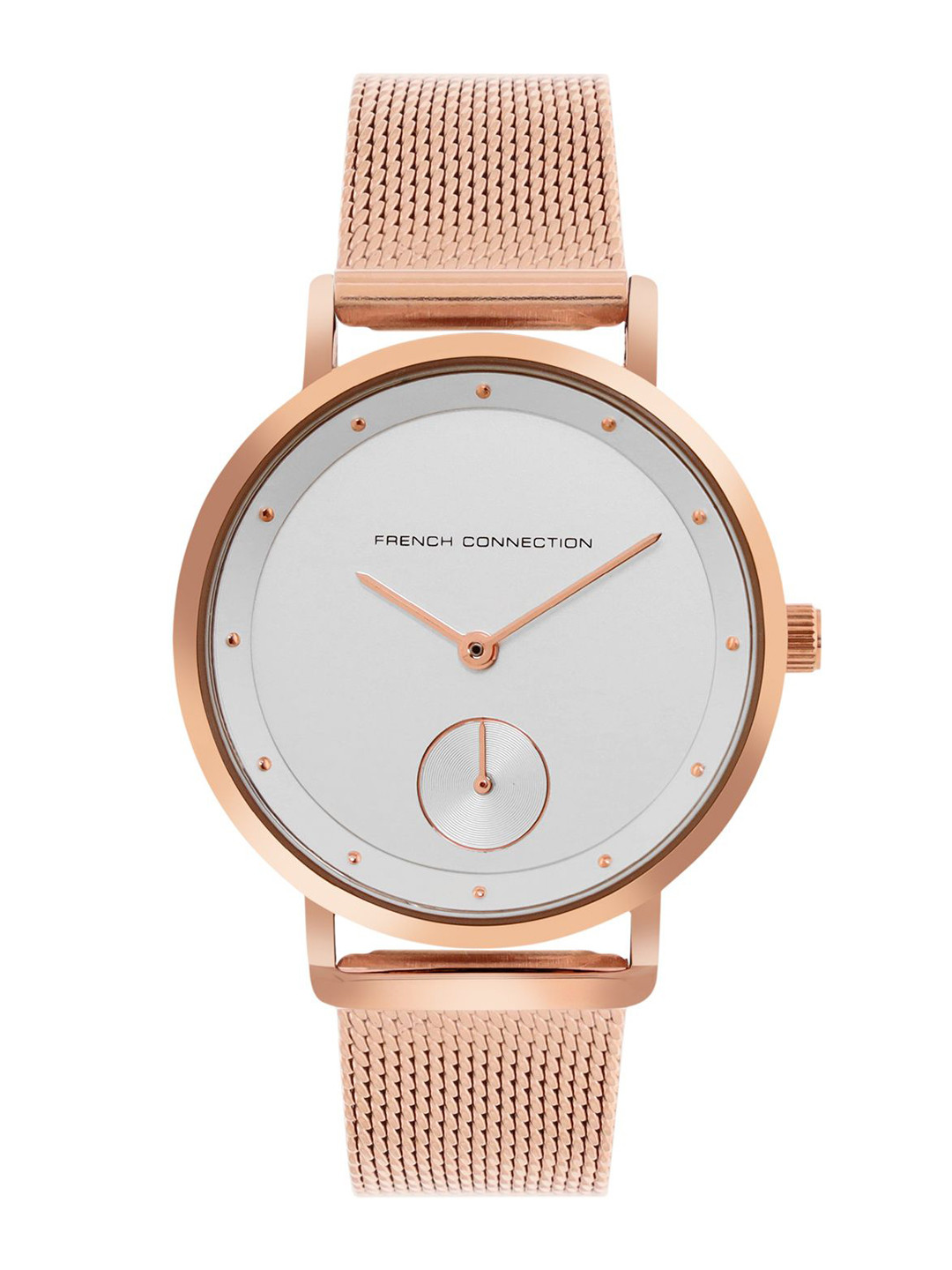 

French Connection Women Stainless Steel Bracelet Style Straps Analogue Watch FCW09RGM-A, White