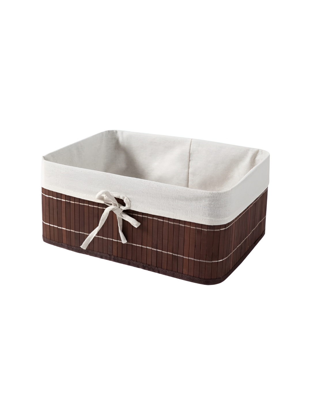 

HomeStorie Brown Eco-Friendly Foldable Natural Bamboo Storage Basket Bins Organizer