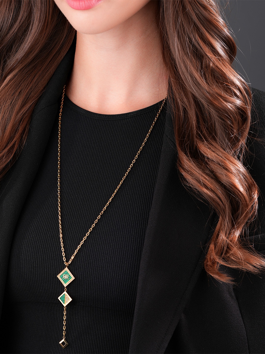 

Cerruti 1881 Stainless Steel Stone Studded Geometric Minimal Chain, Gold