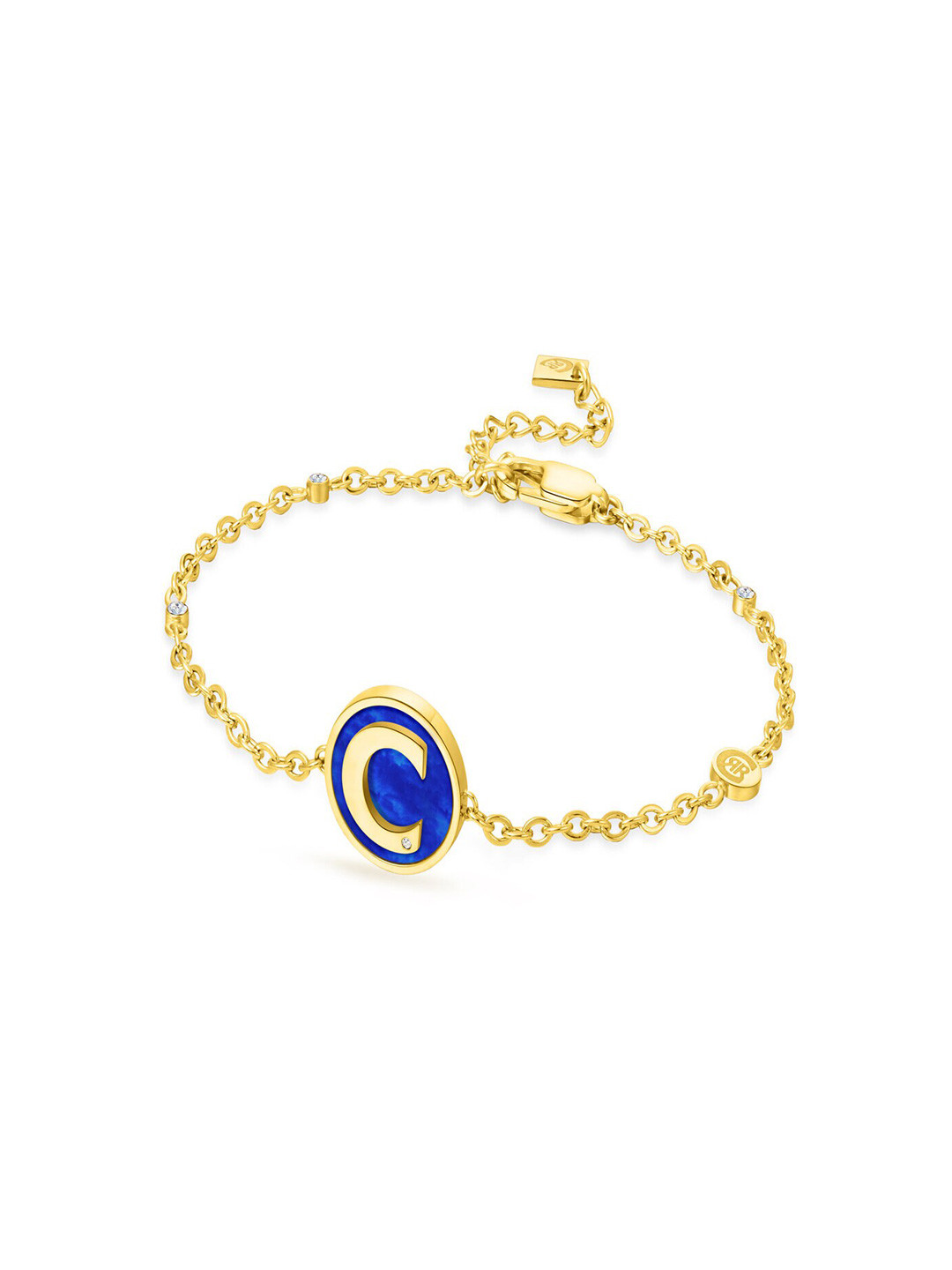 

Cerruti 1881 Stone-Studded Stainless Steel Wraparound Bracelet, Blue