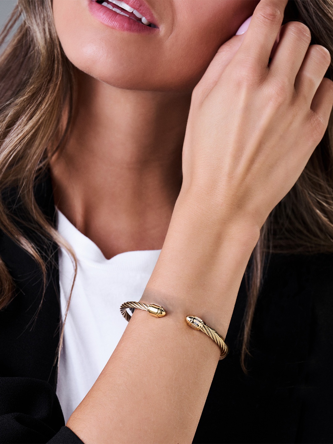 

Cerruti 1881 Stainless Steel Cuff Bracelet, Gold