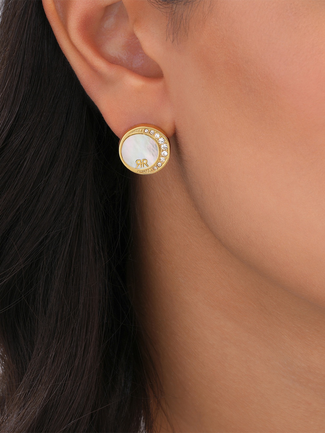 

Cerruti 1881 Gold-Plated Circular Studs Earrings