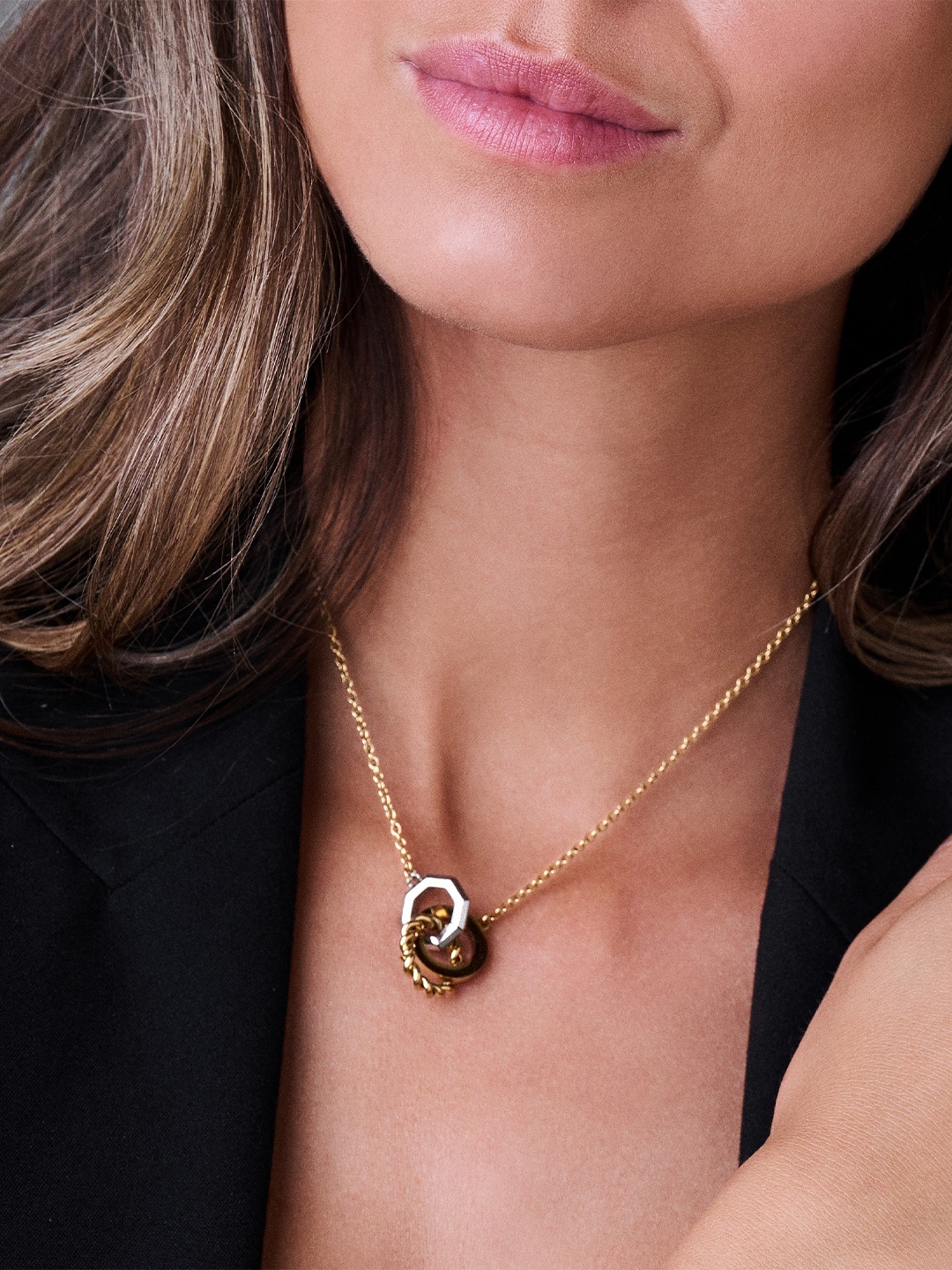 

Cerruti 1881 Stone-Studded Stainless Steel Necklace, Gold