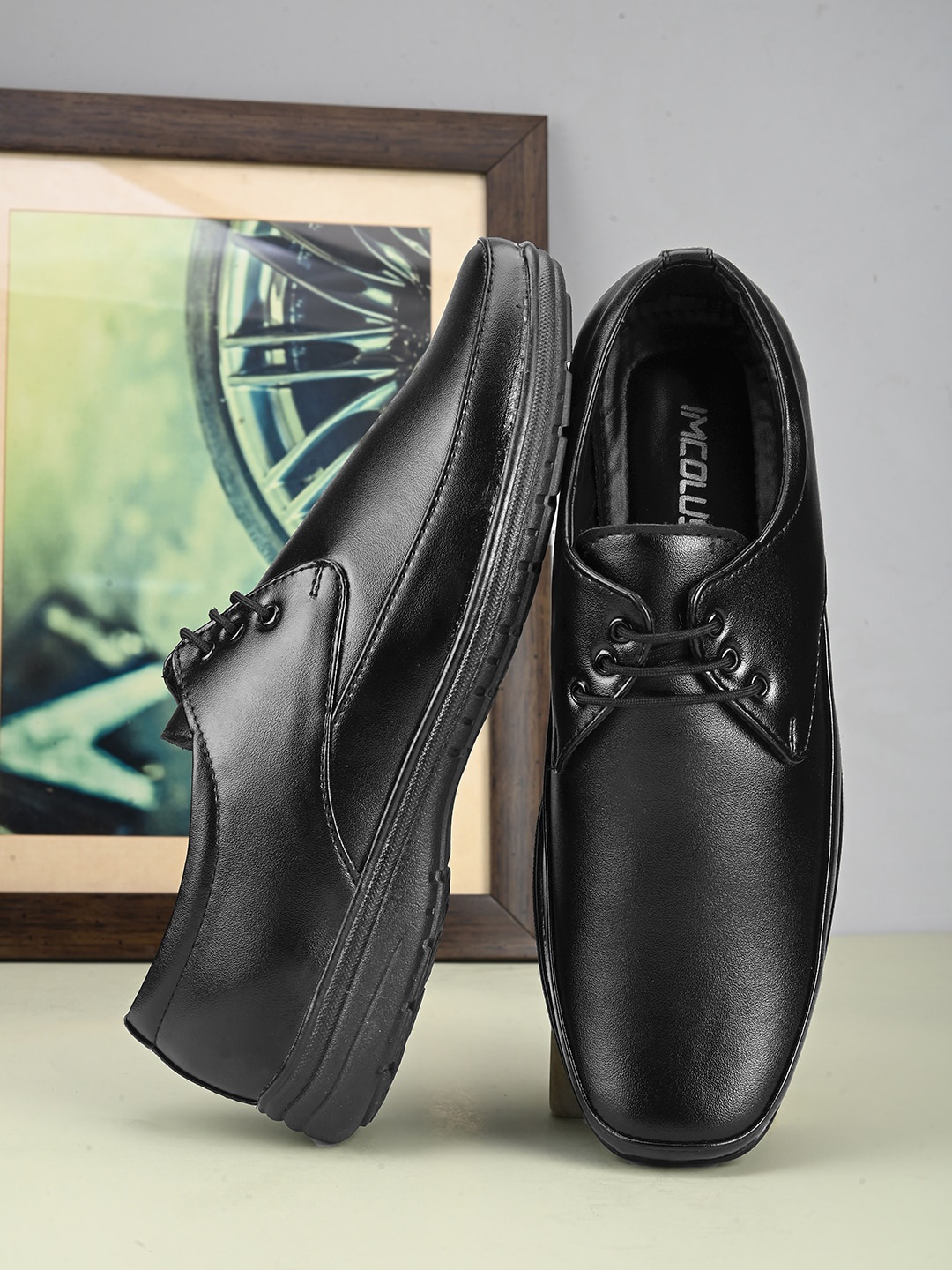 

IMCOLUS Men Formal Derbys, Black