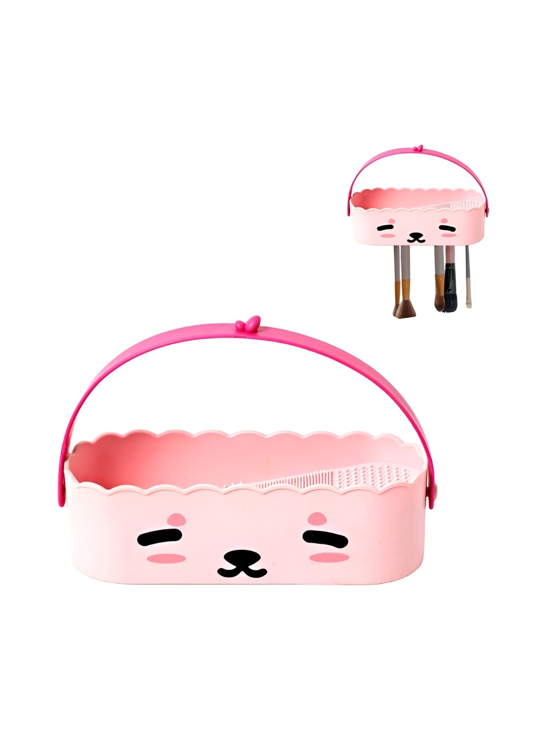 

HOUSE OF QUIRK Pink Regular Makeup Organisers